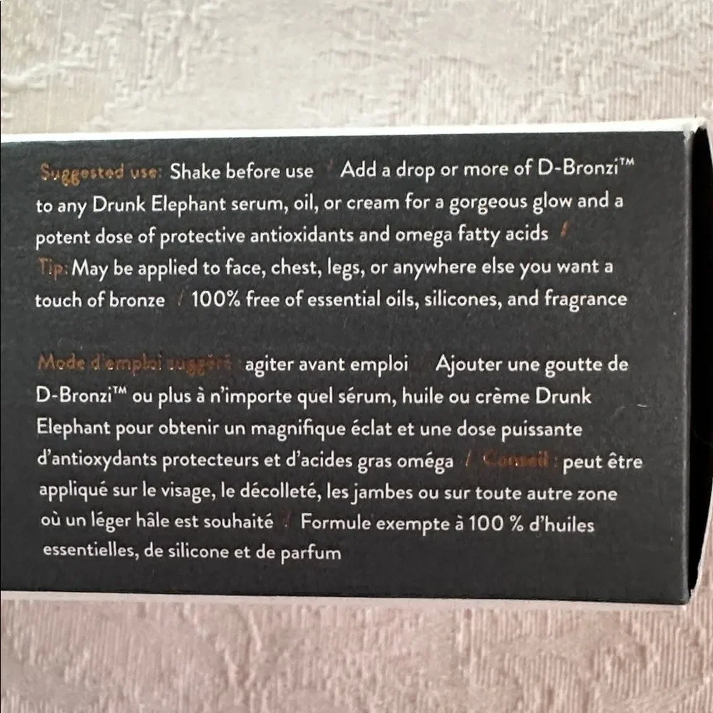 Drunk Elephant D-Bronzi Bronzing Drops with Peptides Anti-Pollution Sunshine
